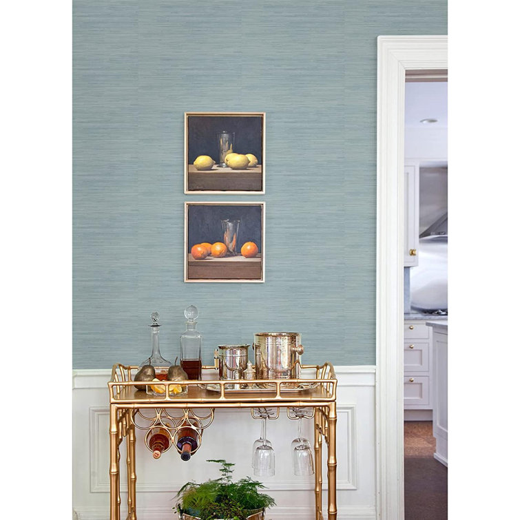 Homlpope Peel & Stick Grass Cloth Abstract Wallpaper Wayfair